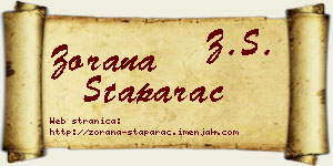 Zorana Staparac vizit kartica